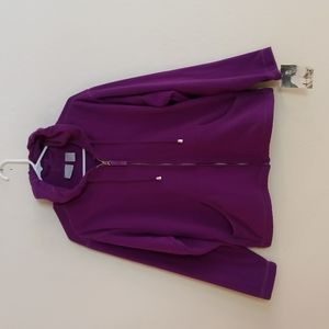 NWT VTG Northwest Blue Fleece Zip Up Hooded Jacket In Purple - Size M